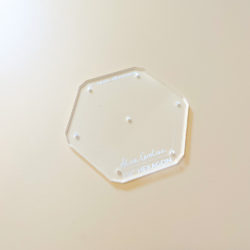 1 1/4" hexagon acrylic template