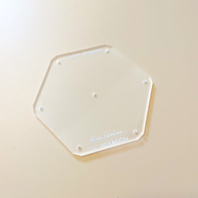 1 3/4" hexagon acrylic template