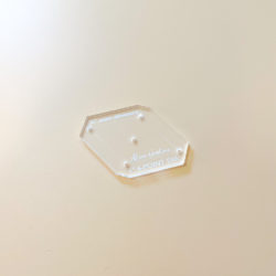 1" 6 point diamond acrylic shape