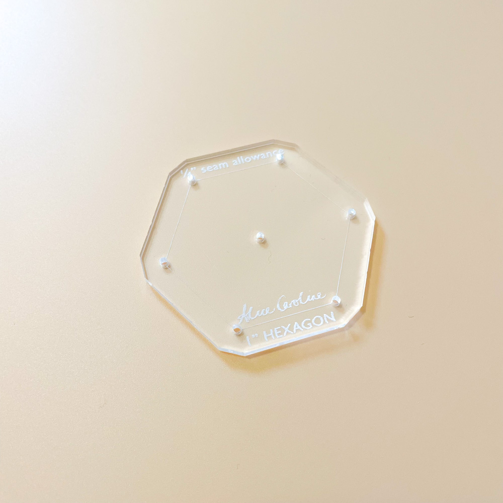 1" hexagon acrylic template