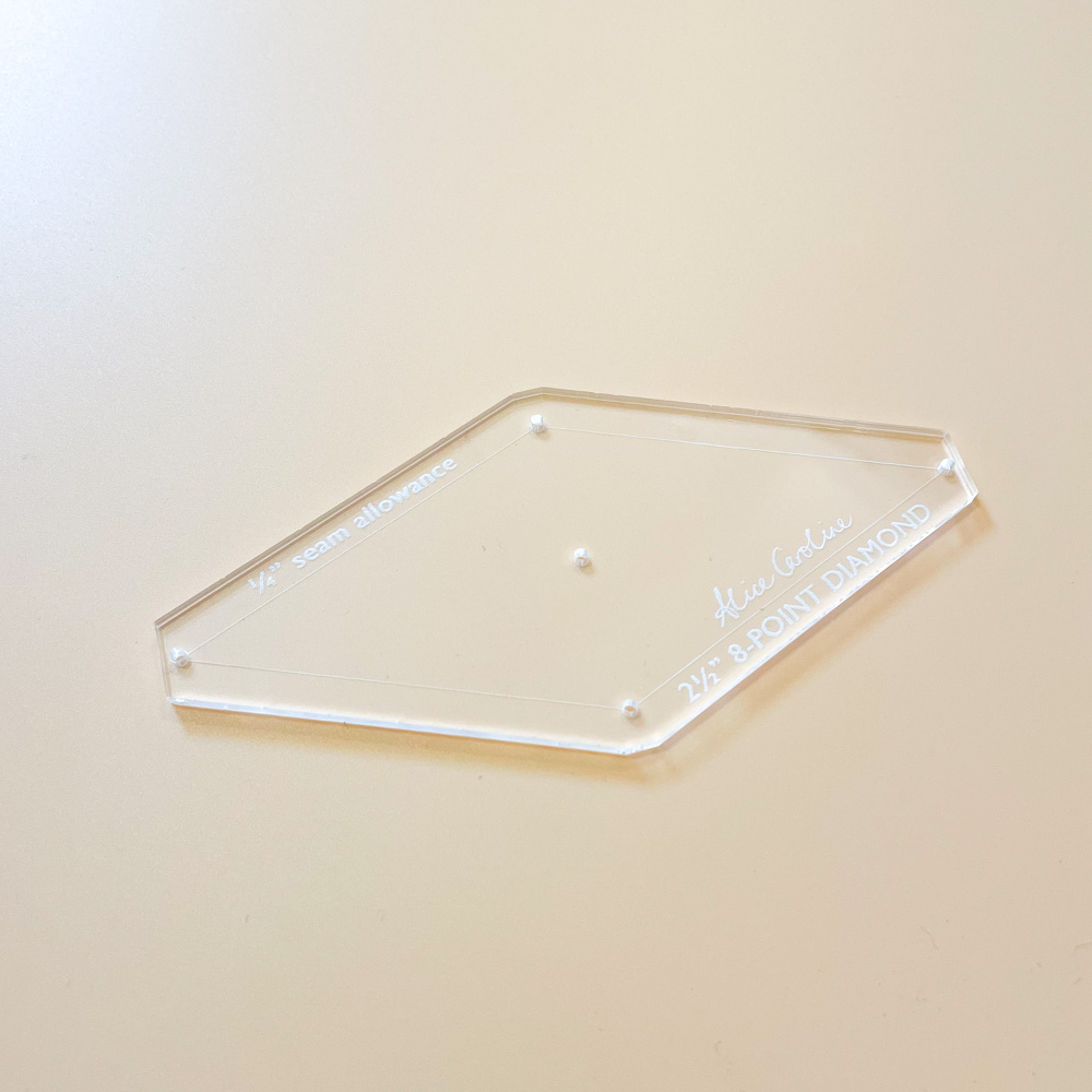 2 1/2" diamond acrylic shape
