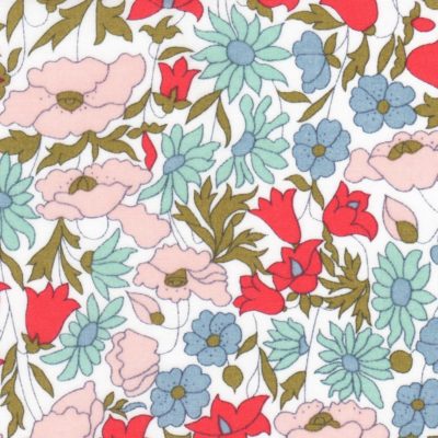 Pink red and blue floral Liberty Print