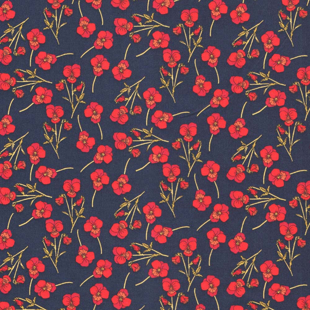Liberty Fabric Ros Red