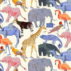 Liberty Tana Lawn Fabric Queue for the Zoo E-CC