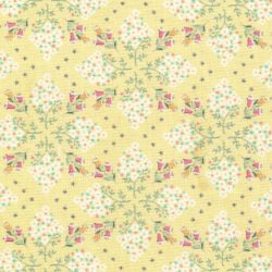Yellow Geometric Floral Fabric