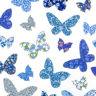 Pre-Cut Liberty Tana Lawn Fabrics Selection Blue Butterflies
