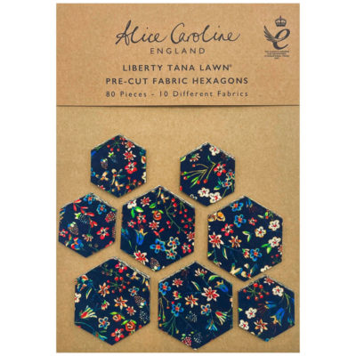 Liberty Tana Lawn Blue Pre-cut Hexagons