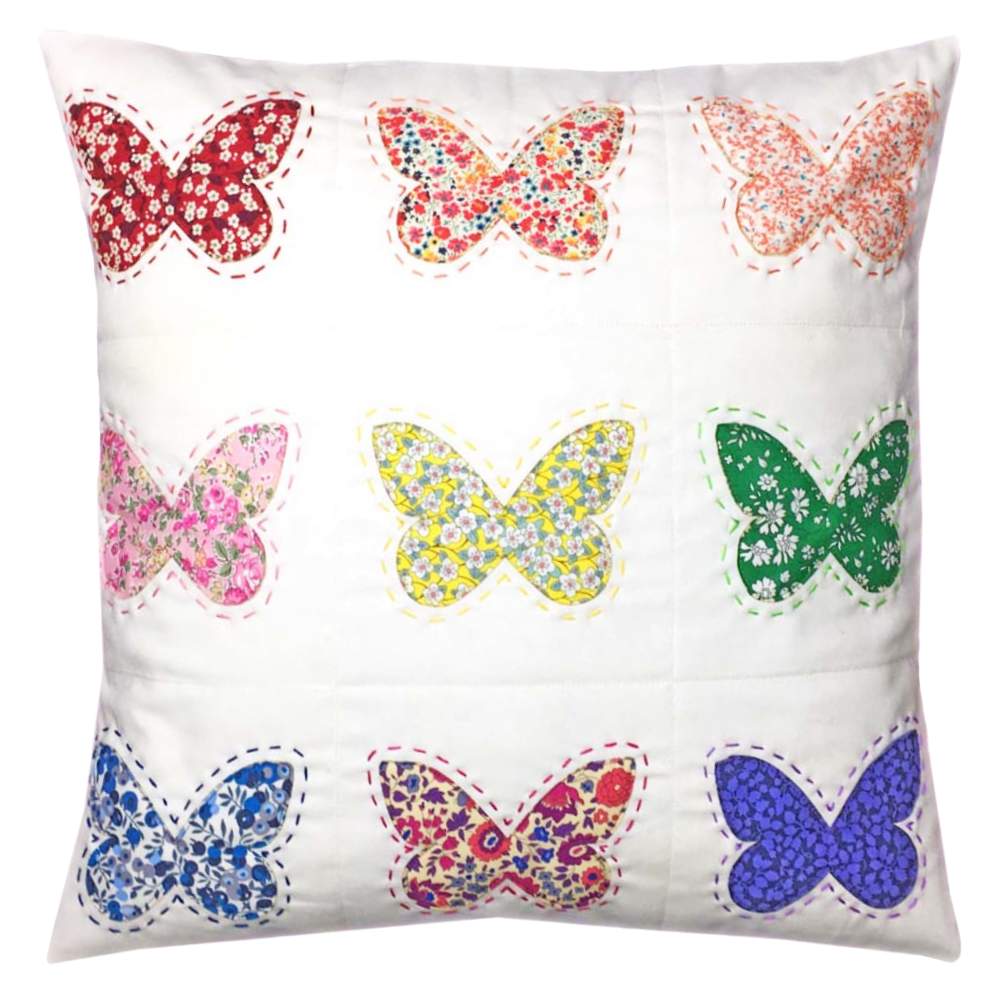 Liberty Butterfly Applique Cushion