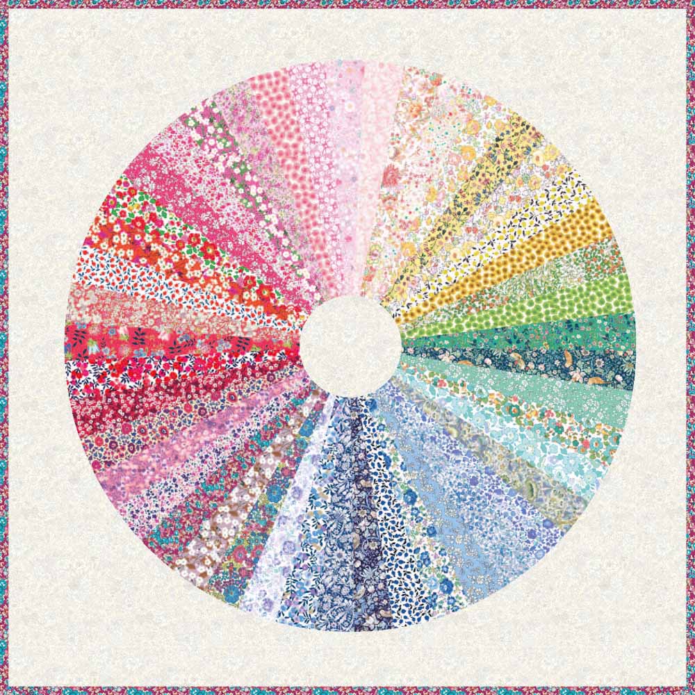 Colourwheel Liberty Quilt - Liberty Tana Lawn Quilt