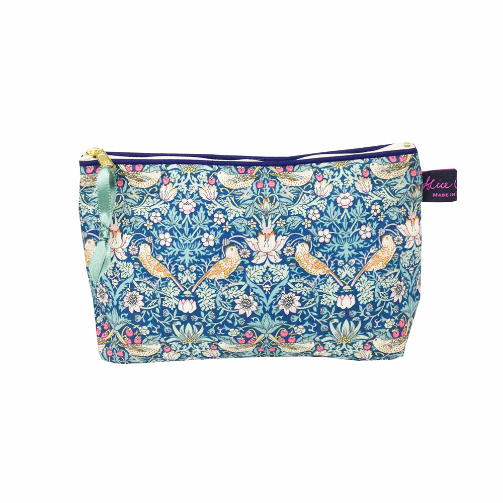 Liberty Fabric Cosmetic Bag | Strawberry Thief | William Morris Design