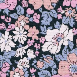 Liberty Wide Width. Cotton Grey Pink Floral