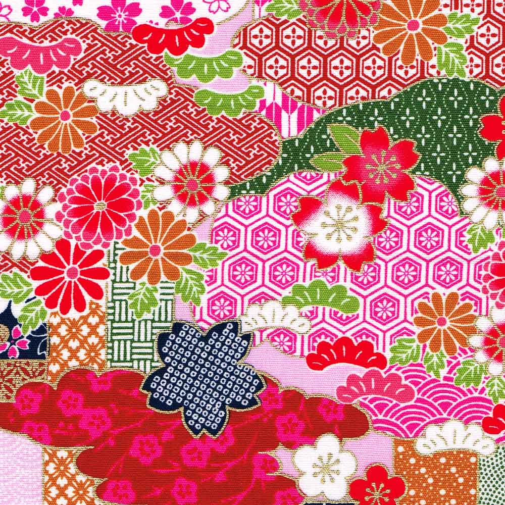 Japanese Printed Quilting Cotton Origami Clouds Pink - Alice Caroline ...