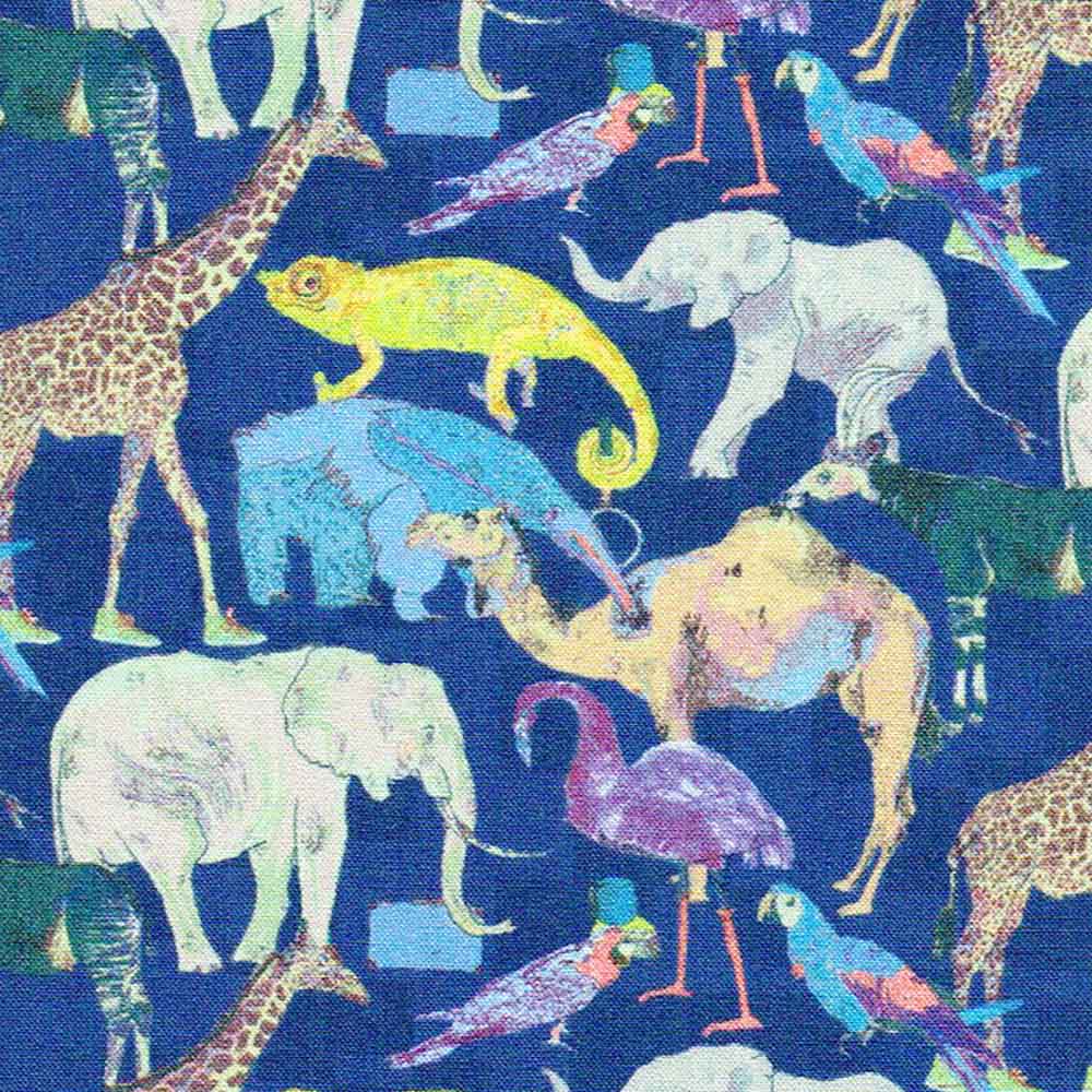 Liberty Tana Lawn Fabric scrap pack Queue for the Zoo and Dinasaurs 100% cotton 