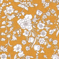 Liberty Tana Lawn Fabric Summer Blooms B Mustard