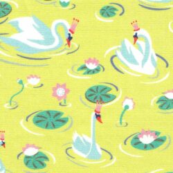 Liberty Fabric Yellow Swan Print