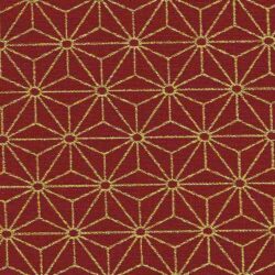 Japanese Printed Cotton Minna Star Red & Gold