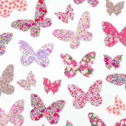 Pre-Cut Liberty Tana Lawn Fabrics Selection Pink Butterflies