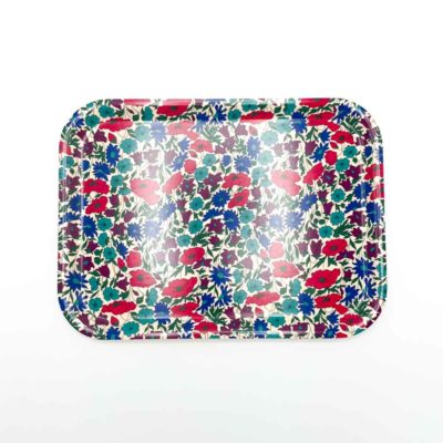 Floral Teal Liberty Tray