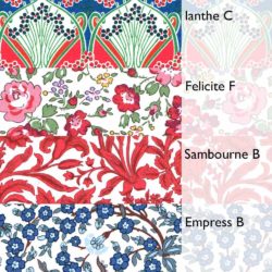 Liberty Tana Lawn Fabric Red, White and Blue Fat Quarter Bundle
