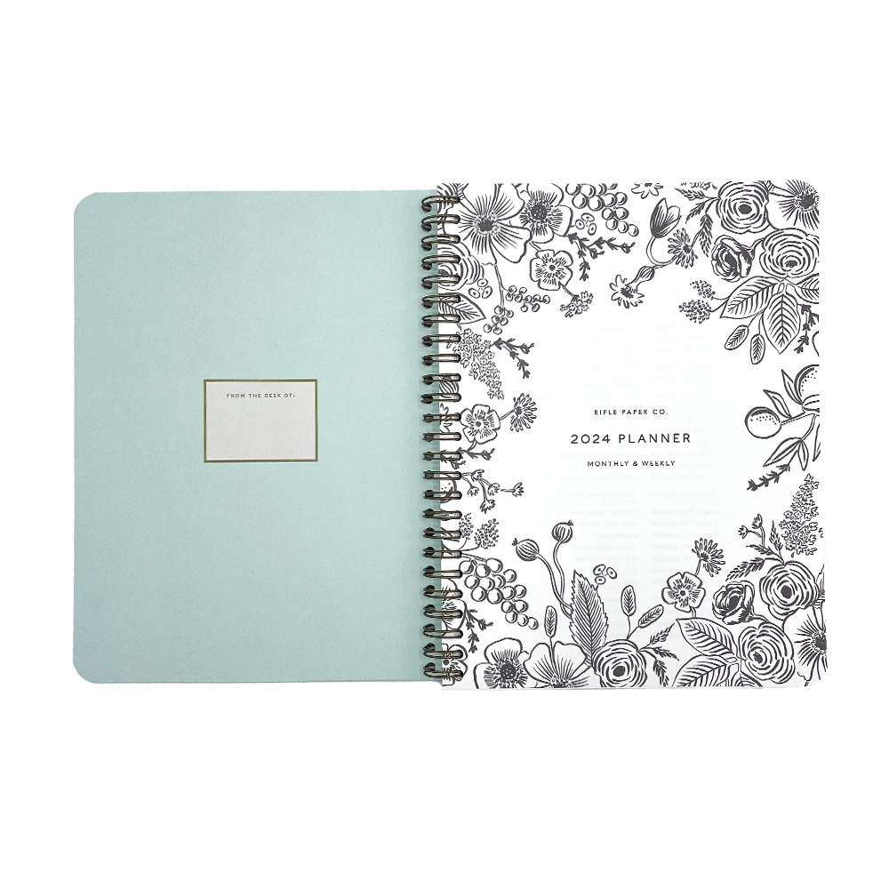 Rifle Paper Co Flores Spiral Planner 2024