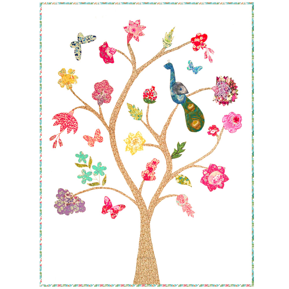 Liberty tana lawn Fabric pattern tree of life quilt wall hanging