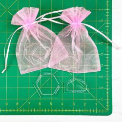 Clear acrylic templates for English paper piecing