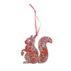 Liberty Covered Red Squirrel Decoration