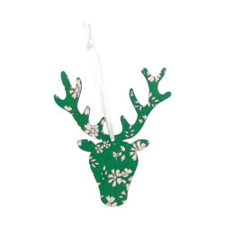 Liberty Green Stag Head Wooden Decoration