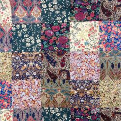 Vintage Patchwork Liberty Fabric Earth Tones