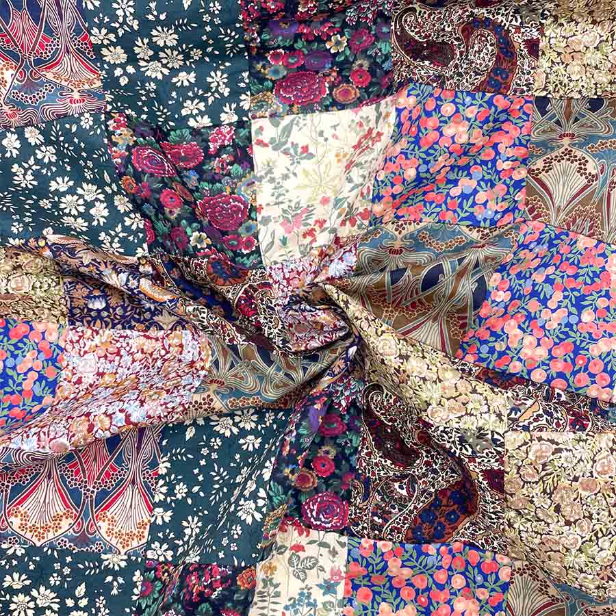 Vintage Liberty Patchwork Fabric Earth Tones | Alice Caroline
