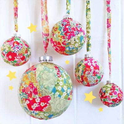 Christmas Liberty Fabric Crafting - Baubles