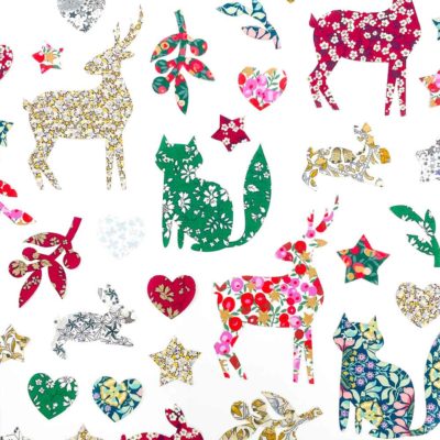 Christmas Animals Fabric Shapes | Liberty Fabric | Alice Caroline Ltd