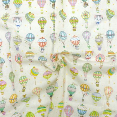 Hot air balloon printed fabric