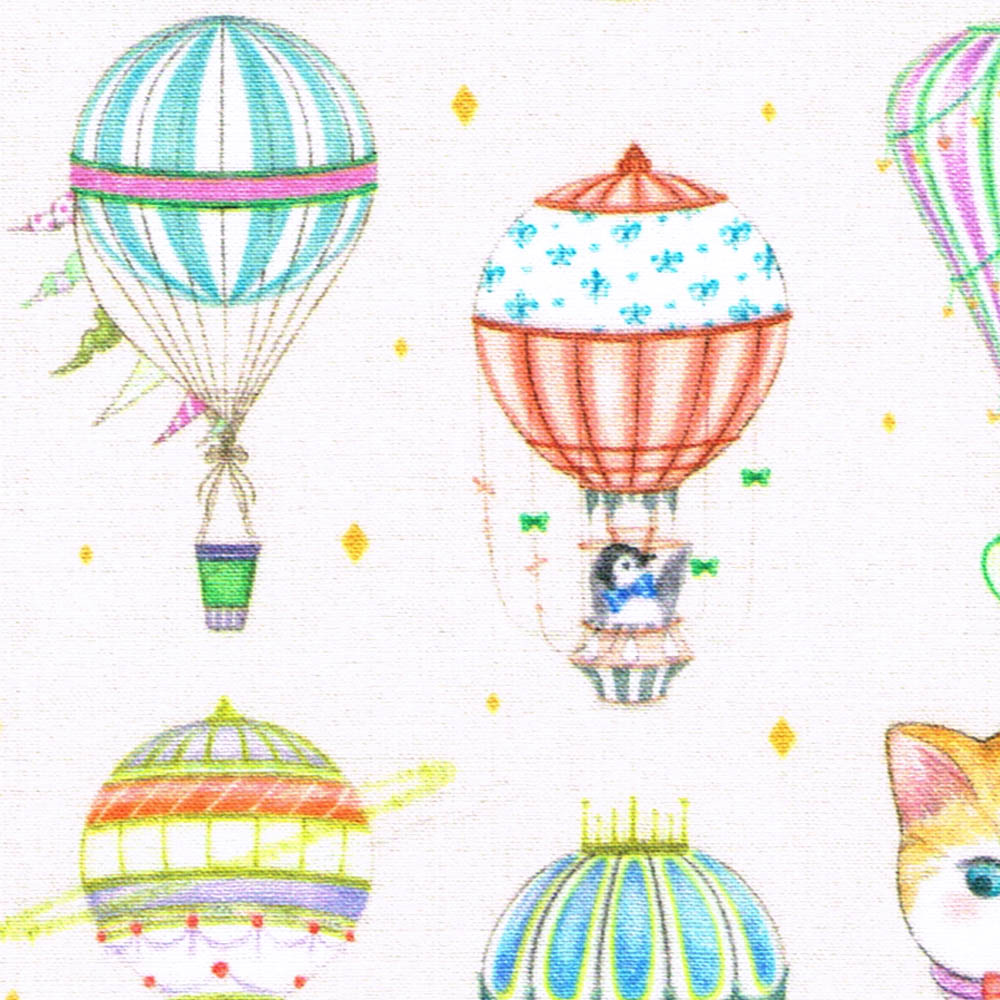Hot Air Balloon Japanese Fabric